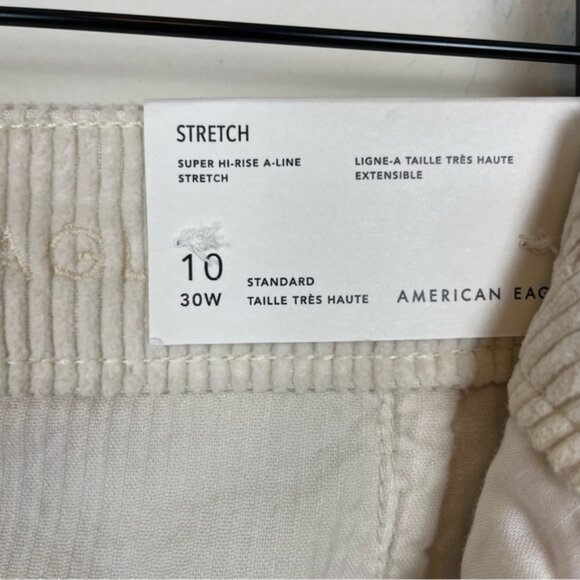 American Eagle NWT Zip-Up Corduroy Mini Skirt Size 10 - Picture 8 of 9